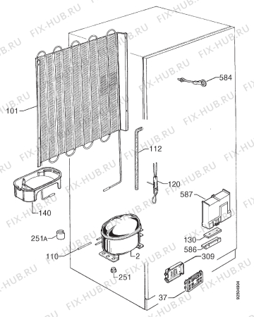 Взрыв-схема холодильника Electrolux ER8137I - Схема узла Cooling system 017